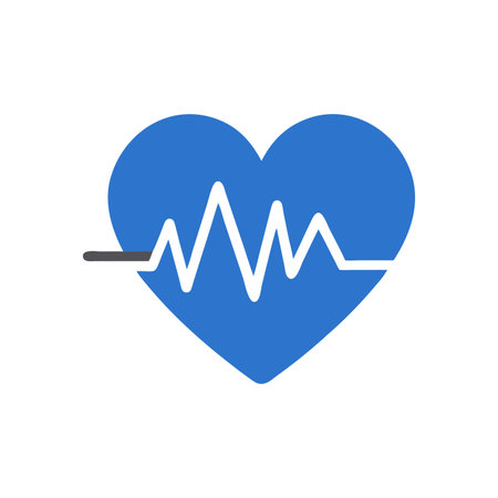 Heart Beat EKG Icon Vector for User Interface Websites and Mobile Applicationsのイラスト素材