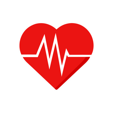 Heart Beat EKG Icon Vector for User Interface Websites and Mobile Applicationsのイラスト素材
