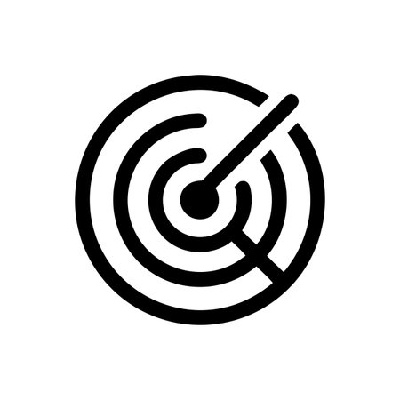 Radar Icon Vector for User Interface Websites and Mobile Applicationsのイラスト素材