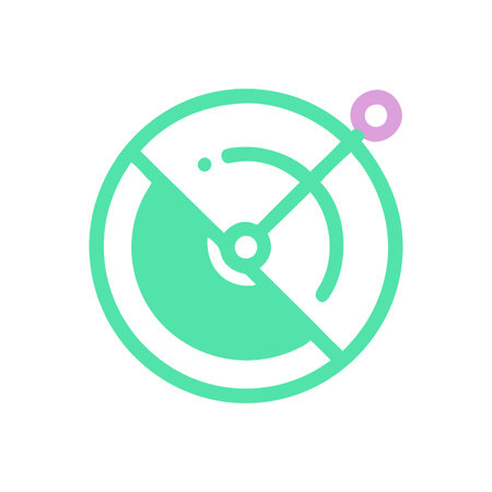 Radar Icon Vector for User Interface Websites and Mobile Applications