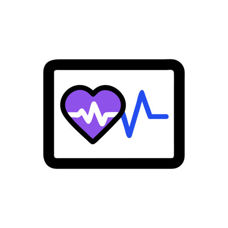 Heart Beat EKG Icon Vector for User Interface Websites and Mobile Applications