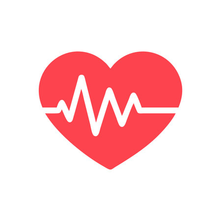 Heart Beat EKG Icon Vector for User Interface Websites and Mobile Applications