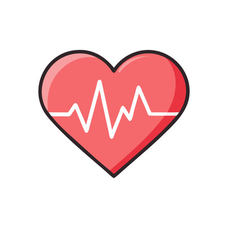 Heart Beat EKG Icon Vector for User Interface Websites and Mobile Applications