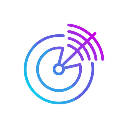 Radar Icon Vector for User Interface Websites and Mobile Applicationsのイラスト素材