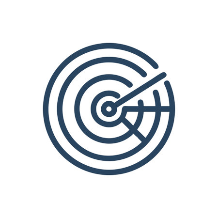 Radar Icon Vector for User Interface Websites and Mobile Applicationsのイラスト素材