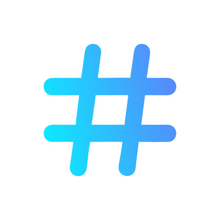 Hashtag Icon Vector for User Interface Websites and Mobile Applications