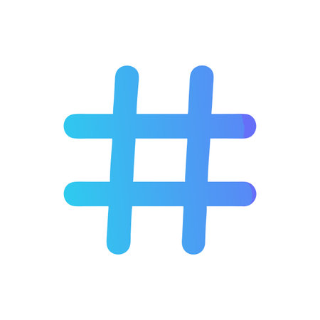 Hashtag Icon Vector for User Interface Websites and Mobile Applications