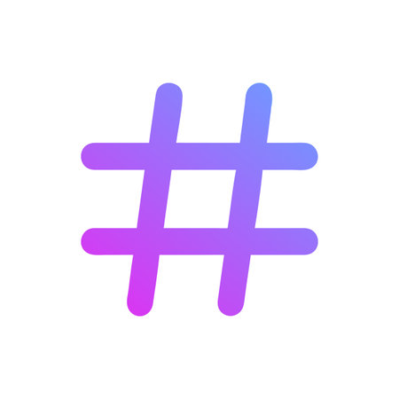 Hashtag Icon Vector for User Interface Websites and Mobile Applications