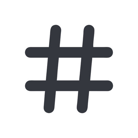 Hashtag Icon Vector for User Interface Websites and Mobile Applications