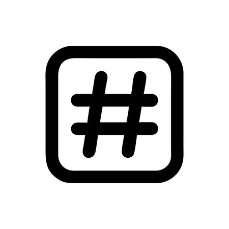 Hashtag Icon Vector for User Interface Websites and Mobile Applications