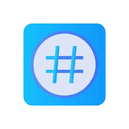 Hashtag Icon Vector for User Interface Websites and Mobile Applications