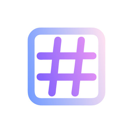 Hashtag Icon Vector for User Interface Websites and Mobile Applications