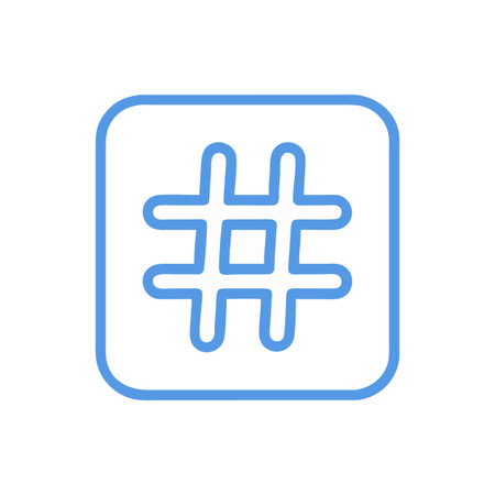 Hashtag Icon Vector for User Interface Websites and Mobile Applications