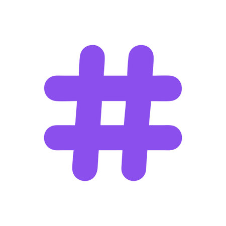 Hashtag Icon Vector for User Interface Websites and Mobile Applications