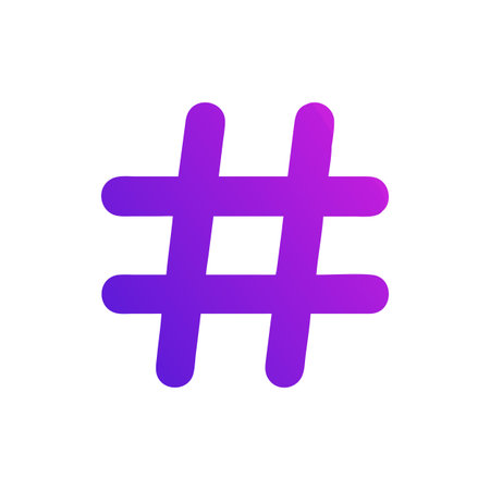 Hashtag Icon Vector for User Interface Websites and Mobile Applications