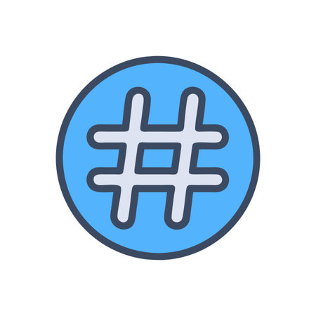 Hashtag Icon Vector for User Interface Websites and Mobile Applications