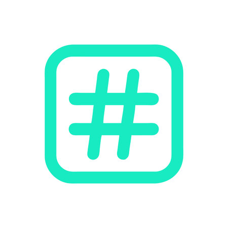 Hashtag Icon Vector for User Interface Websites and Mobile Applications