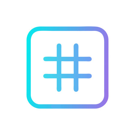 Hashtag Icon Vector for User Interface Websites and Mobile Applications
