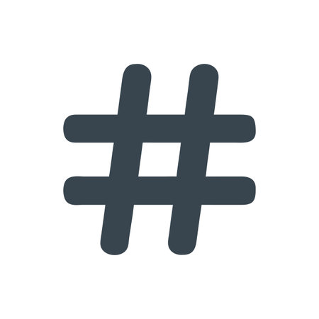Hashtag Icon Vector for User Interface Websites and Mobile Applicationsのイラスト素材