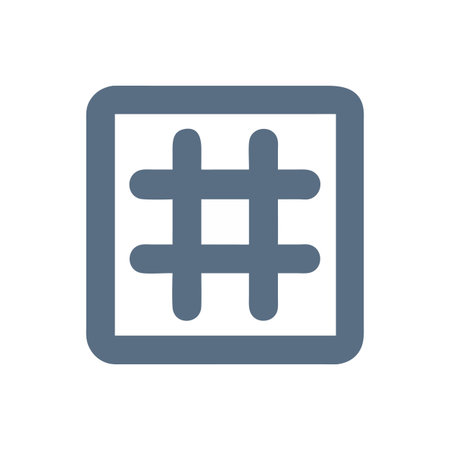 Hashtag Icon Vector for User Interface Websites and Mobile Applications