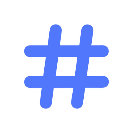 Hashtag Icon Vector for User Interface Websites and Mobile Applications
