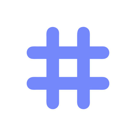 Hashtag Icon Vector for User Interface Websites and Mobile Applications