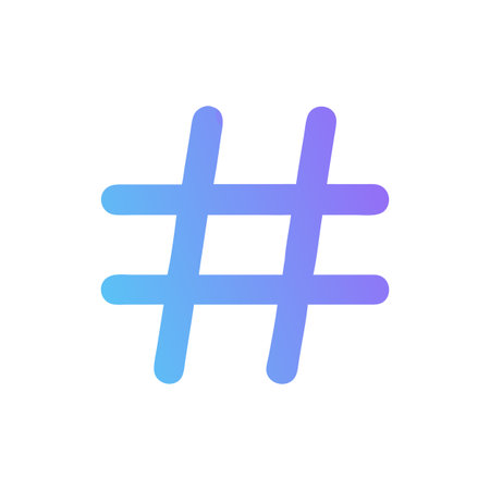 Hashtag Icon Vector for User Interface Websites and Mobile Applications