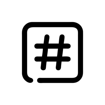 Hashtag Icon Vector for User Interface Websites and Mobile Applications