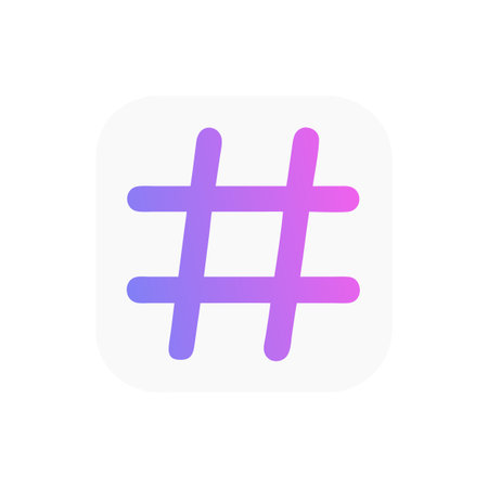Hashtag Icon Vector for User Interface Websites and Mobile Applications
