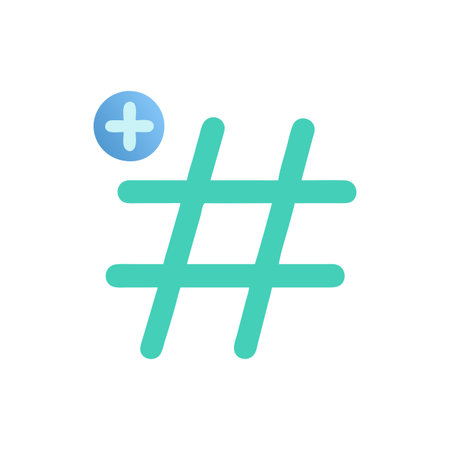 Hashtag Icon Vector for User Interface Websites and Mobile Applications