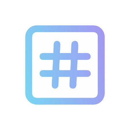 Hashtag Icon Vector for User Interface Websites and Mobile Applications