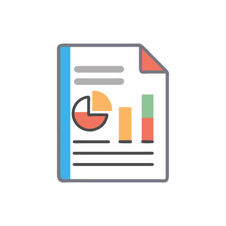 Business report icon in flat style. Report vector illustration on white isolated background. Analytics business concept.のイラスト素材