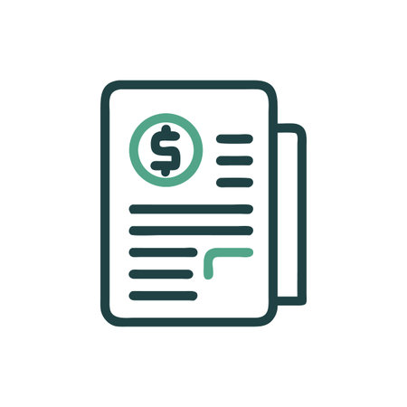 document with dollar icon over white background, line style, vector illustrationのイラスト素材