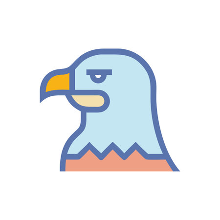 Eagle Head Icon Illustration, Bird of Prey, USA Symbol, Graphic Design