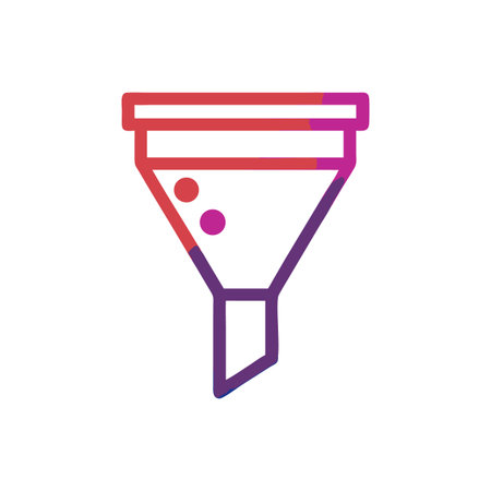 Filter flat color icon. Pictogram for web page, mobile app, promoのイラスト素材
