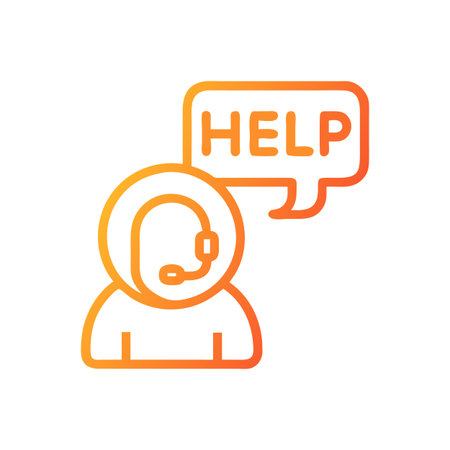 Helpdesk, customer support, call center, operator flat vector icon.のイラスト素材