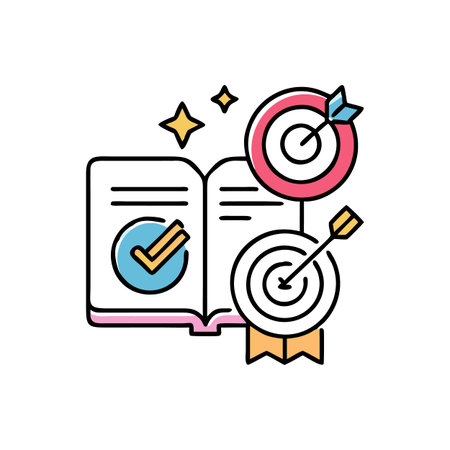 Flat design illustration of task completion, targets achieved with success symbols on black backgroundのイラスト素材