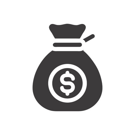 Money bag icon, vector illustration. Flat design style eps 10のイラスト素材