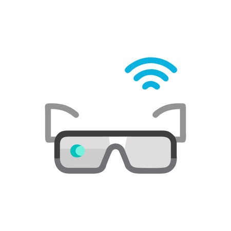 Smart Glasses with Connectivity: Vector Illustration for Future Technologyのイラスト素材