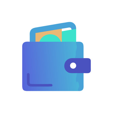 Wallet icon in trendy flat style isolated on white background for your web site design, , app, UI. Vector illustration, EPS10.のイラスト素材