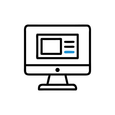 Minimalistic Blue Line on Black Background for Design and Technology Concepts
