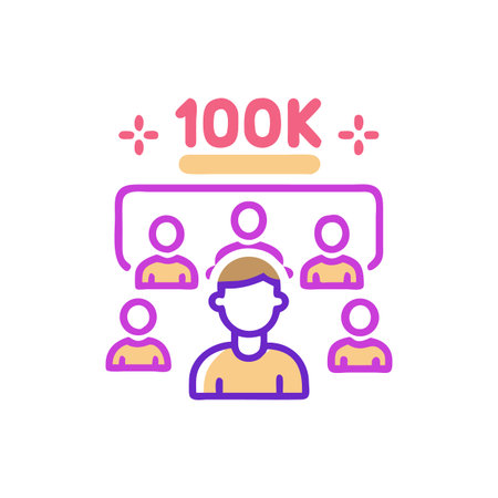 Social media milestone: Celebrating 100K followers with a team graphic on black background