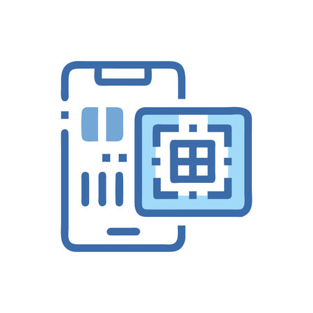 Smartphone with chip icon symbolizing technology and mobile security on a black background