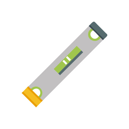 Cartoon level tool demonstrating balance, accuracy, and precision in construction and home...