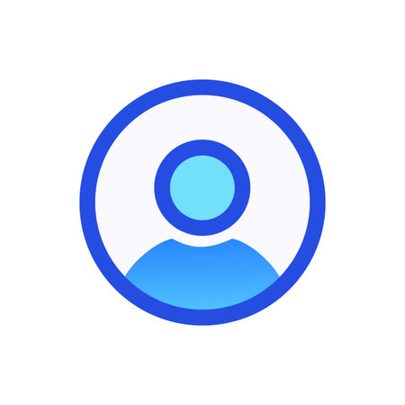 Minimalist user icon in circular frame on black background, symbolizing profile representation