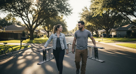 Happy Couple Sharing Romantic Moment with Genuine Emotion and Natural Connection