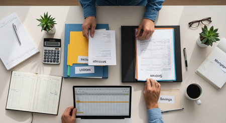 Financial Planning and Money Management Concept with Budgeting, Saving, Investment and Future Security