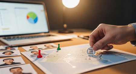 Marketing Strategy Concept with Business Planning, Data Analytics and Growth Development