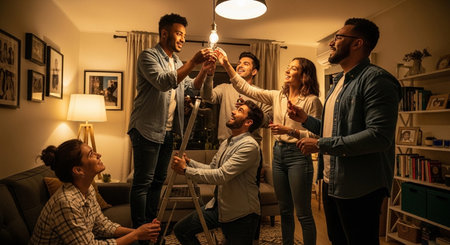 Friends Sharing Happy Moments with Genuine Connection and Social Bonding Concept