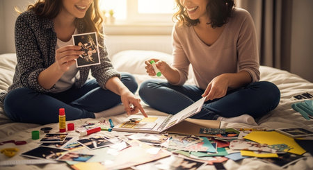 Friends Sharing Happy Moments with Genuine Connection and Social Bonding Concept